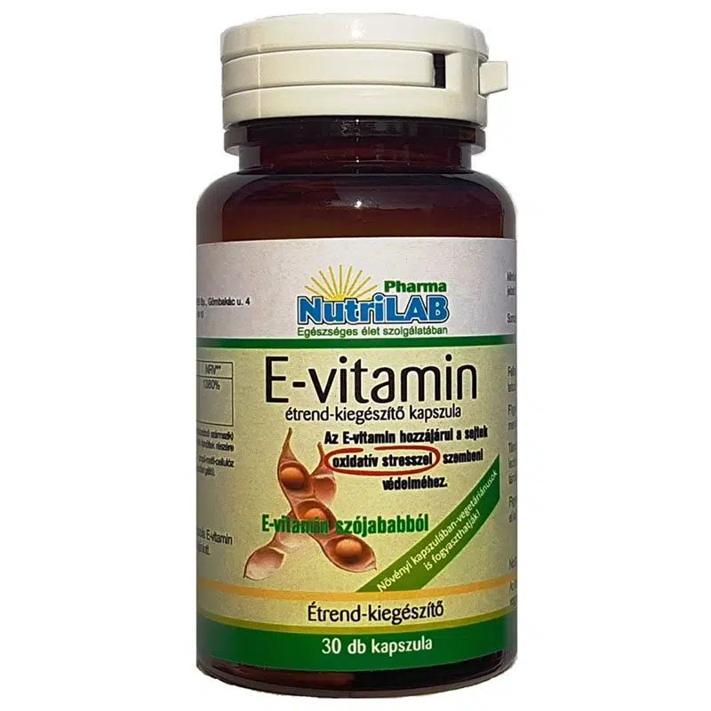 Nutrilab E-vitamin kapszula - 30db 1 Nutrilab E-vitamin kapszula – 30db