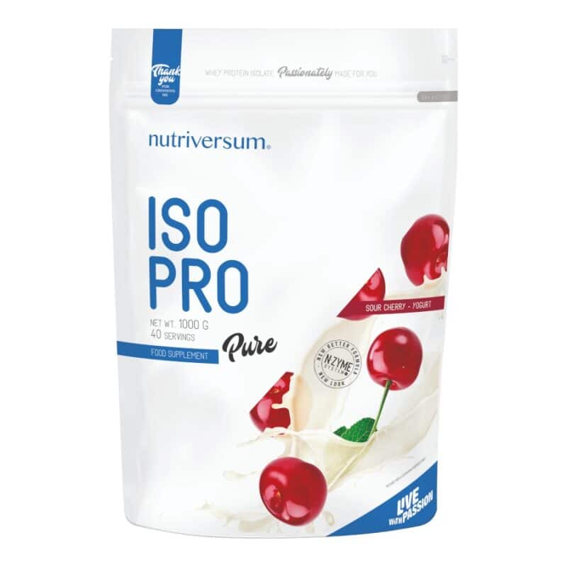 Nutriversum PURE Iso Pro meggy-joghurt - 1000g 1 Nutriversum PURE Iso Pro meggy-joghurt - 1000g