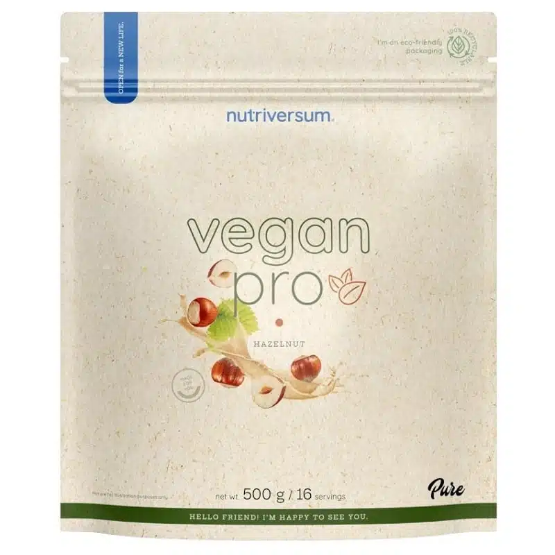Nutriversum PURE Vegan Pro mogyoró - 500g 1 Nutriversum PURE Vegan Pro mogyoró - 500g