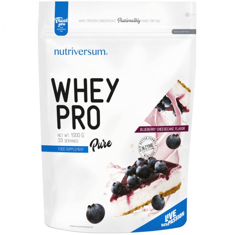 Nutriversum Pure Whey Pro áfonyás sajttorta - 1000g 1 Nutriversum Pure Whey Pro áfonyás sajttorta - 1000g