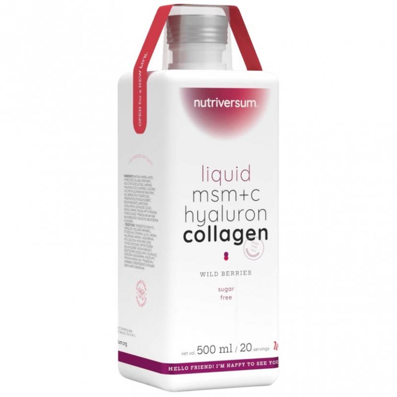 Nutriversum WOMEN Collagen+Hyaluron+MSM Liquid erdei gyümölcs ízű cukormentes ital - 500ml 1 Nutriversum WOMEN Collagen+Hyaluron+MSM Liquid erdei gyümölcs ízű cukormentes ital - 500ml