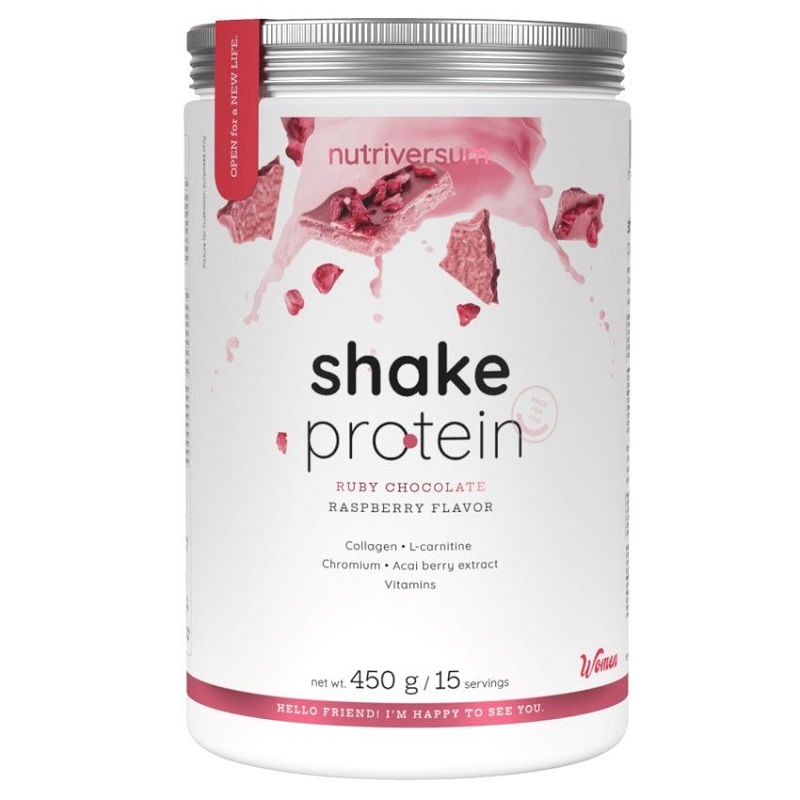 Nutriversum WOMEN Shake Protein Ruby csokoládé ízű italpor - 450g 1 Nutriversum WOMEN Shake Protein Ruby csokoládé ízű italpor - 450g