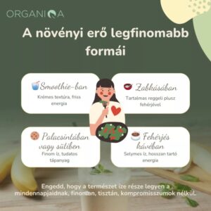Organiqa 100% bio acai-banán vegán fehérje mix - 400g 8 Organiqa 100% bio acai-banán vegán fehérje mix - 400g - Image 4