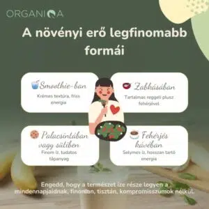 Organiqa 100% bio acai-banán vegán fehérje mix - 400g 8 Organiqa 100% bio acai-banán vegán fehérje mix - 400g - Image 4