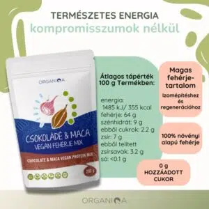 Organiqa 100% bio csokoládé-maca vegán fehérje mix - 200g 13 Organiqa 100% bio csokoládé-maca vegán fehérje mix - 200g - Image 7