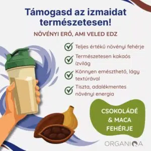 Organiqa 100% bio csokoládé-maca vegán fehérje mix - 400g 11 Organiqa 100% bio csokoládé-maca vegán fehérje mix - 400g - Image 5