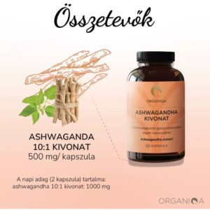 Organiqa Ashwagandha kivonat kapszula - 60db 8 Organiqa Ashwagandha kivonat kapszula - 60db - Image 4