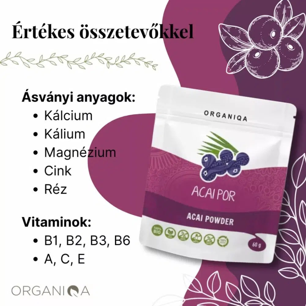 Organiqa Bio Acai por - 60g 3 Organiqa Bio Acai por - 60g - Image 3
