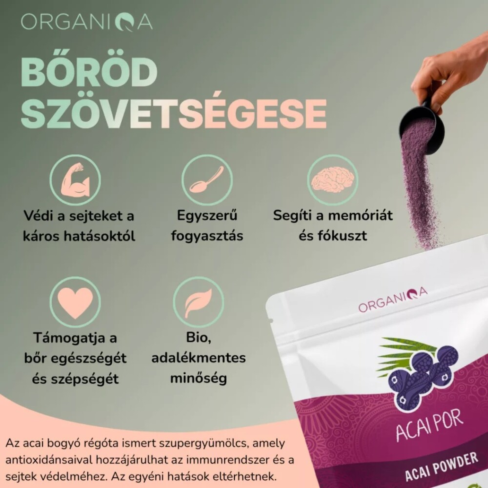Organiqa Bio Acai por - 60g 6 Organiqa Bio Acai por - 60g - Image 6