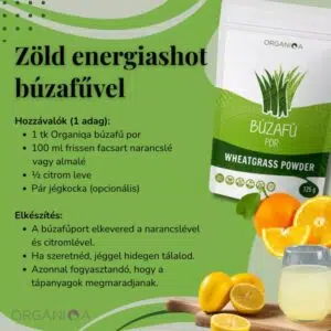 Organiqa Bio Búzafű por - 125g 8 Organiqa Bio Búzafű por - 125g - Image 2