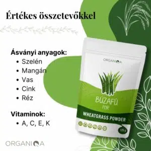Organiqa Bio Búzafű por - 125g 9 Organiqa Bio Búzafű por - 125g - Image 3
