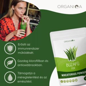 Organiqa Bio Búzafű por - 125g 10 Organiqa Bio Búzafű por - 125g - Image 4