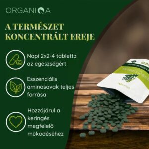 Organiqa Bio Chlorella és Spirulina tabletta - 250db 9 Organiqa Bio Chlorella és Spirulina tabletta - 250db - Image 4