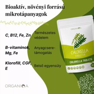 Organiqa Bio Chlorella tabletta - 250db 9 Organiqa Bio Chlorella tabletta - 250db - Image 2