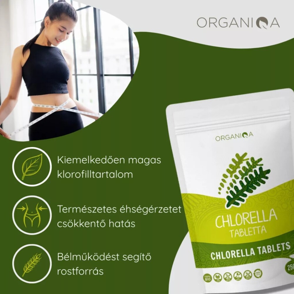 Organiqa Bio Chlorella tabletta - 250db 3 Organiqa Bio Chlorella tabletta - 250db - Image 3