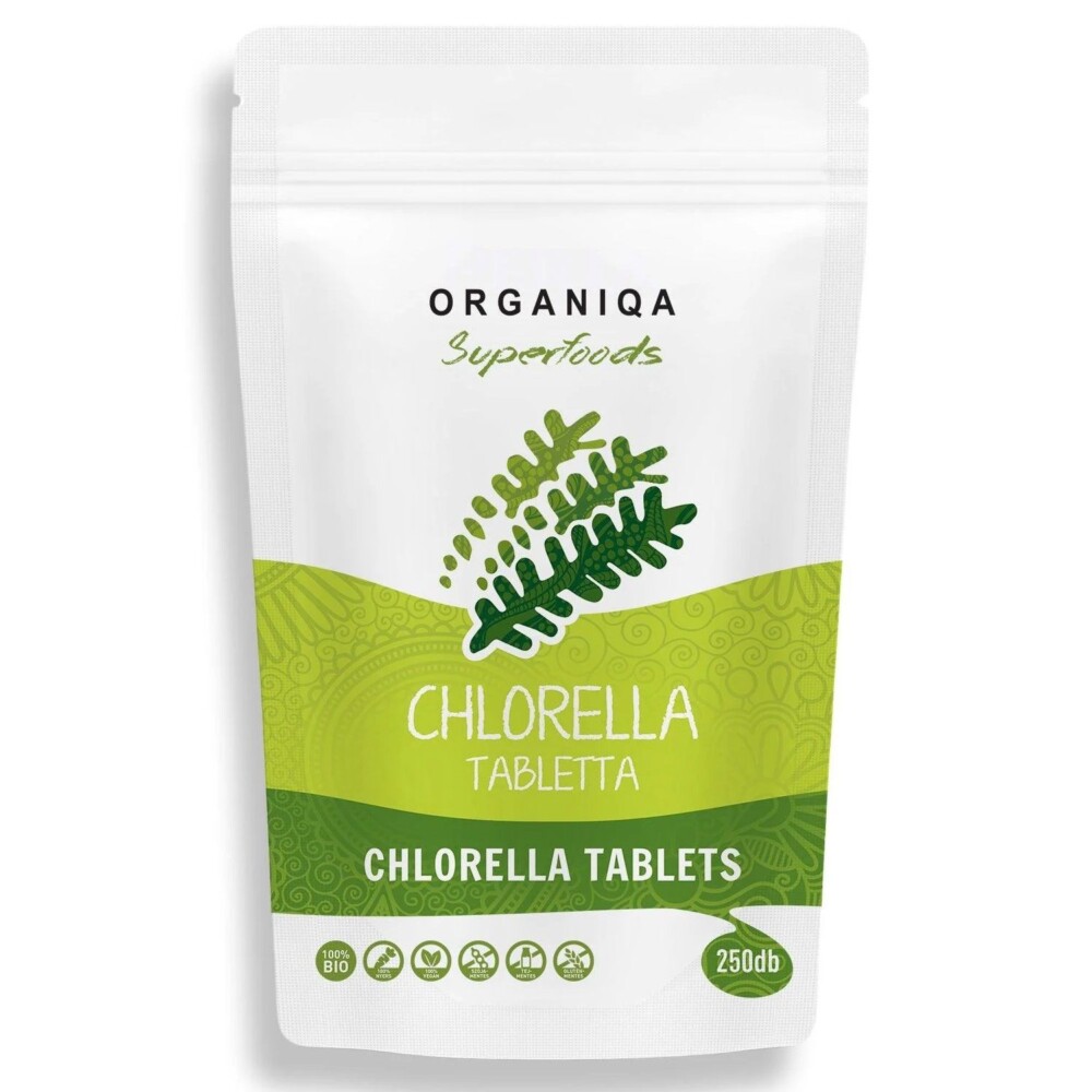 Organiqa Bio Chlorella tabletta - 250db 1 Organiqa Bio Chlorella tabletta - 250db