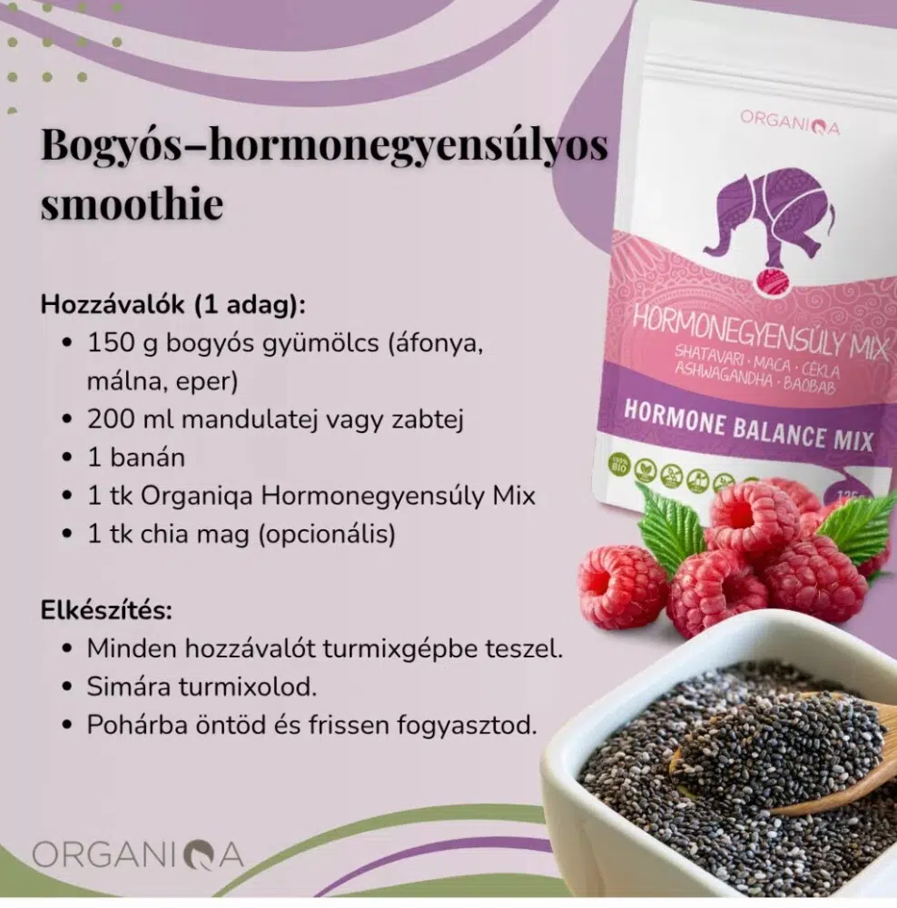 Organiqa Bio Hormonegyensúly mix por - 125g 2 Organiqa Bio Hormonegyensúly mix por - 125g - Image 2