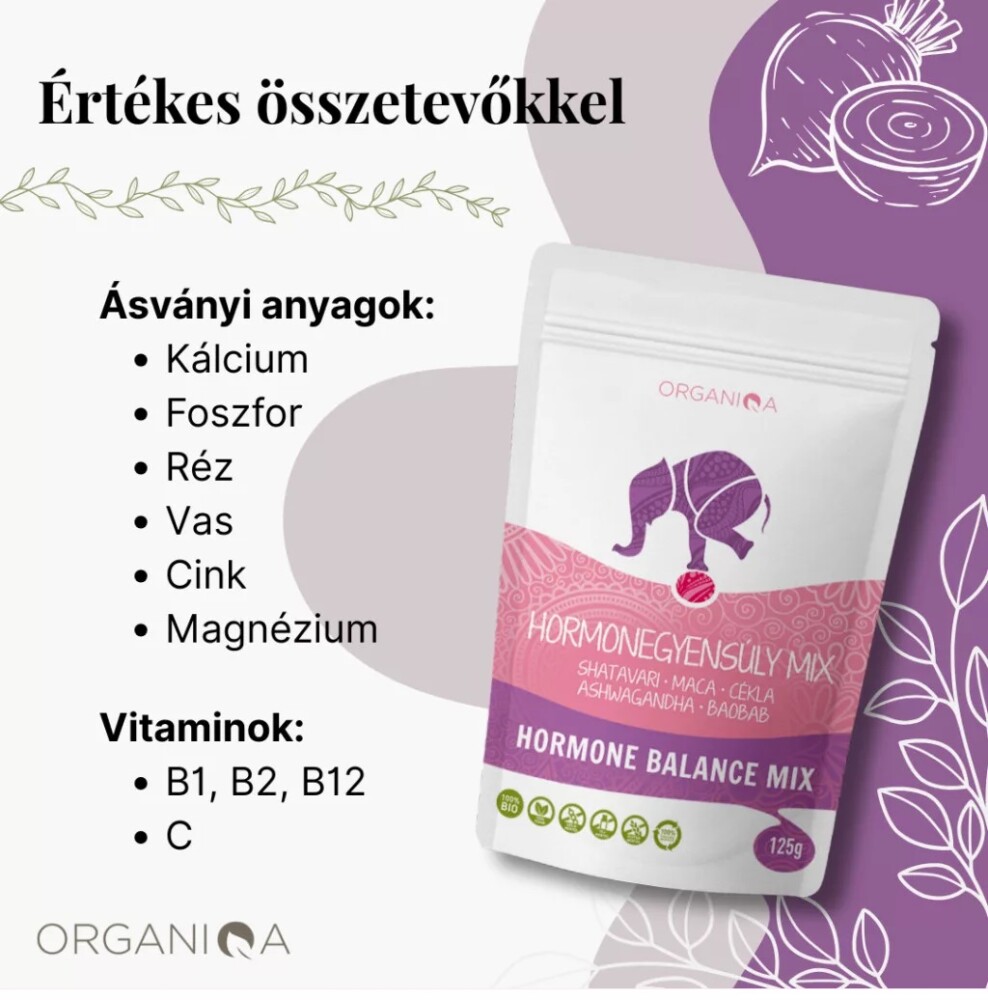 Organiqa Bio Hormonegyensúly mix por - 125g 3 Organiqa Bio Hormonegyensúly mix por - 125g - Image 3