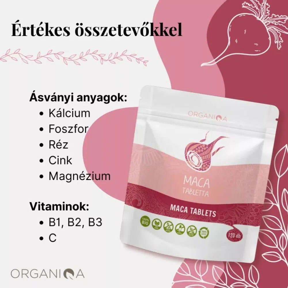 Organiqa Bio Maca tabletta - 120db 2 Organiqa Bio Maca tabletta - 120db - Image 2