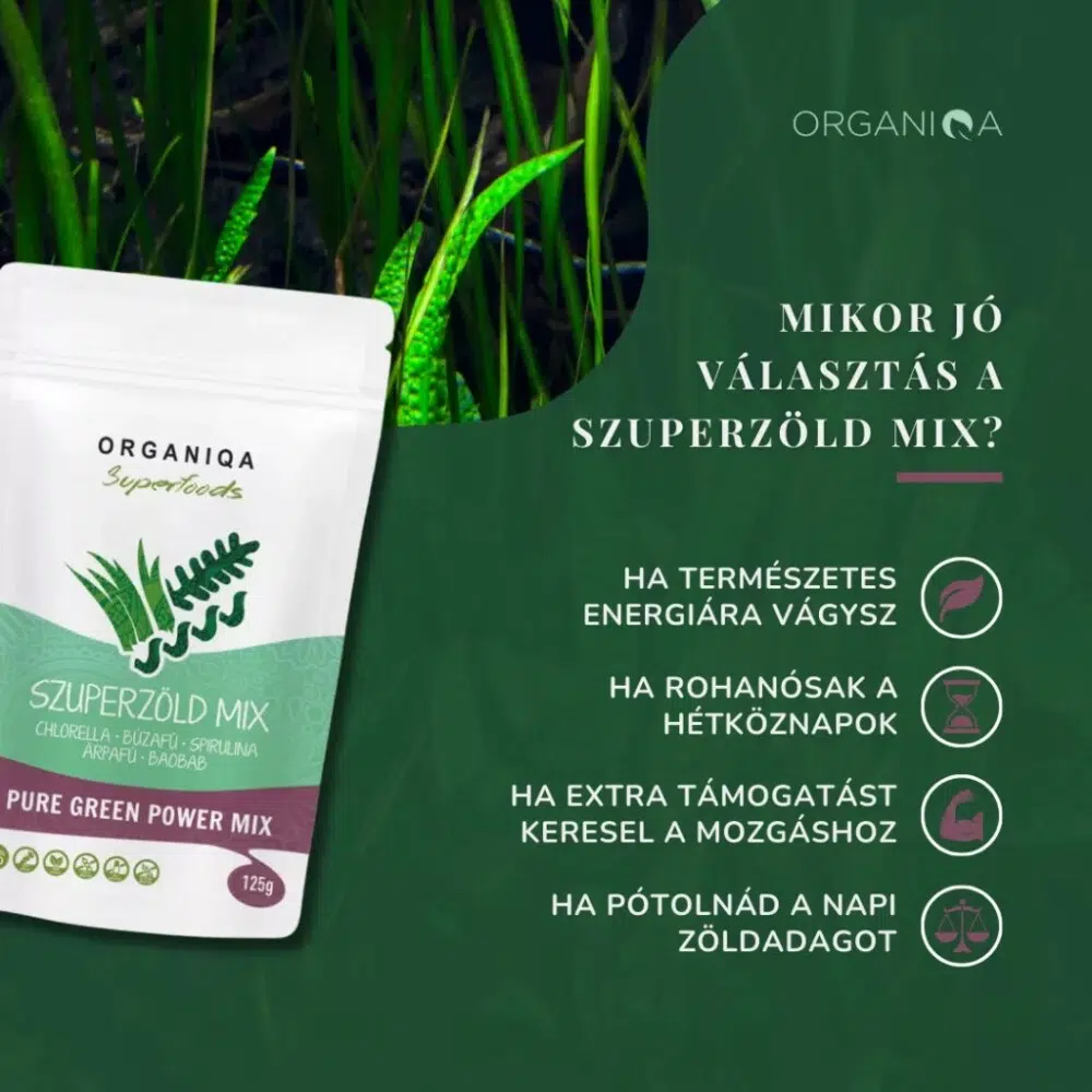Organiqa Bio Pure green power - 125g 2 Organiqa Bio Pure green power - 125g - Image 2
