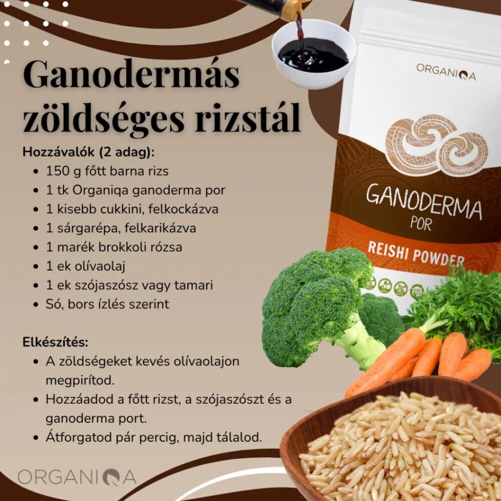 Organiqa Bio Reishi-Ganoderma por - 125g 2 Organiqa Bio Reishi-Ganoderma por - 125g - Image 2