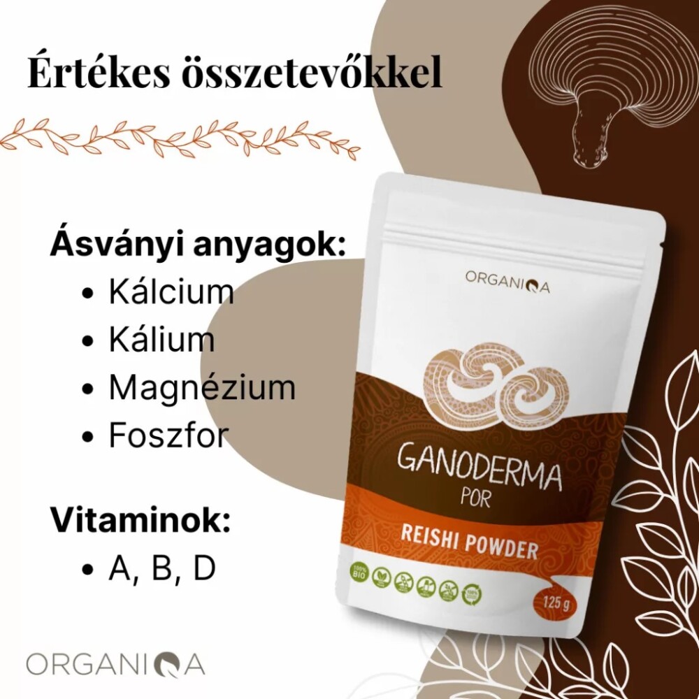 Organiqa Bio Reishi-Ganoderma por - 125g 3 Organiqa Bio Reishi-Ganoderma por - 125g - Image 3