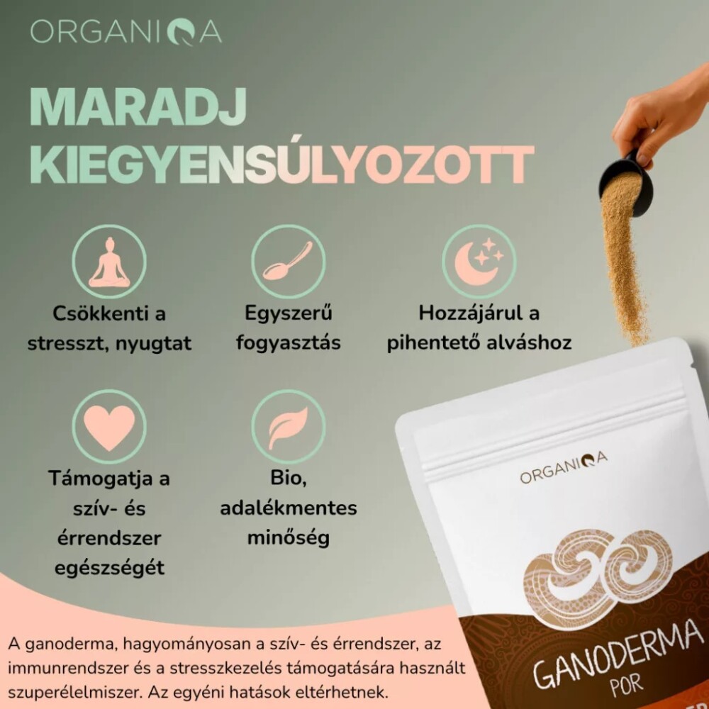 Organiqa Bio Reishi-Ganoderma por - 125g 6 Organiqa Bio Reishi-Ganoderma por - 125g - Image 6