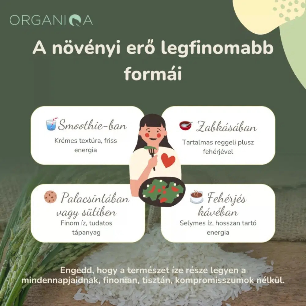 Organiqa Bio Rizsfehérje por - 200g 3 Organiqa Bio Rizsfehérje por - 200g - Image 3