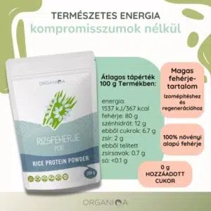 Organiqa Bio Rizsfehérje por - 200g 12 Organiqa Bio Rizsfehérje por - 200g - Image 6