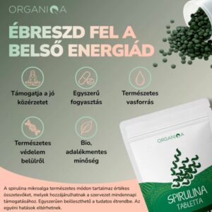 Organiqa Bio Spirulina alga tabletta - 250db 12 Organiqa Bio Spirulina alga tabletta - 250db - Image 5