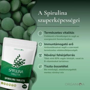 Organiqa Bio Spirulina alga tabletta - 250db 14 Organiqa Bio Spirulina alga tabletta - 250db - Image 7