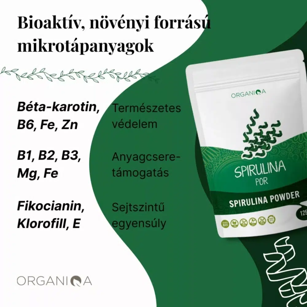 Organiqa Bio Spirulina alga por - 125g 3 Organiqa Bio Spirulina alga por - 125g - Image 3