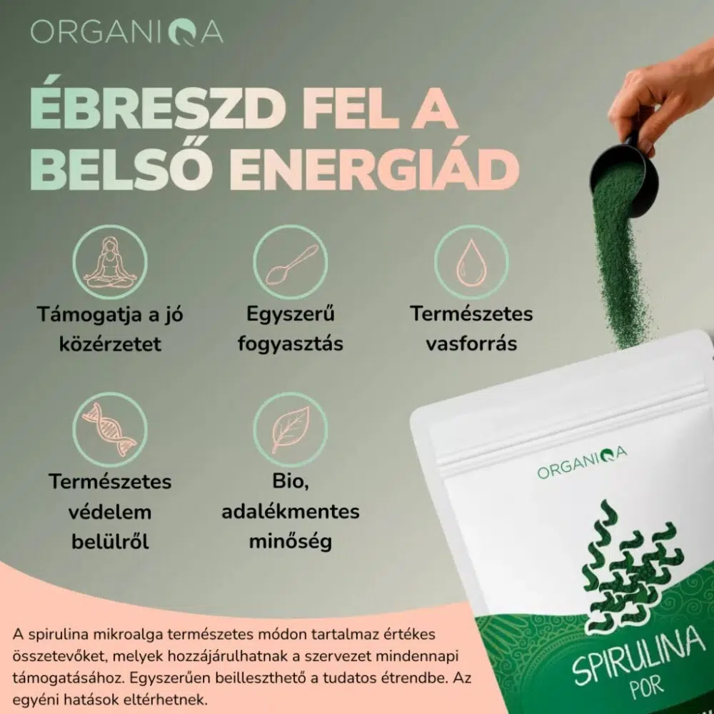 Organiqa Bio Spirulina alga por - 125g 7 Organiqa Bio Spirulina alga por - 125g - Image 7