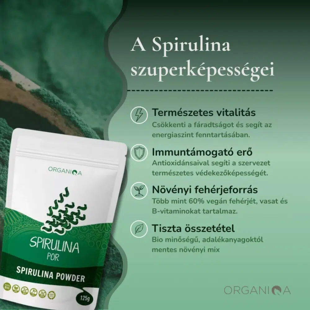 Organiqa Bio Spirulina alga por - 125g 8 Organiqa Bio Spirulina alga por - 125g - Image 8