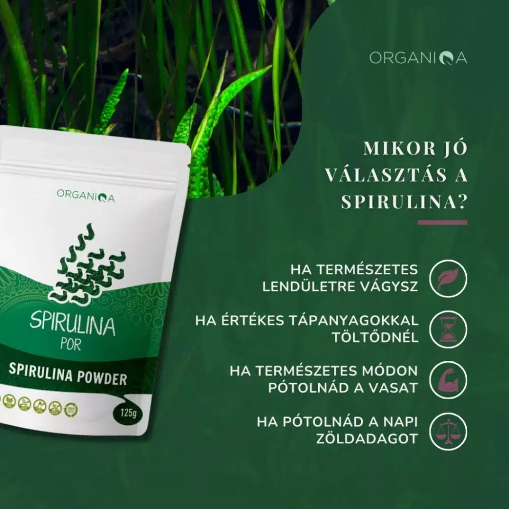 Organiqa Bio Spirulina alga por - 125g 9 Organiqa Bio Spirulina alga por - 125g - Image 9