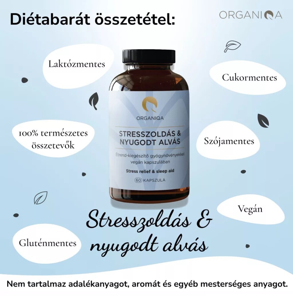 Organiqa Stresszoldás & Nyugodt Alvás kapszula - 60db 2 Organiqa Stresszoldás & Nyugodt Alvás kapszula - 60db - Image 2