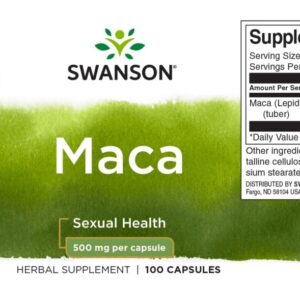 Swanson Maca 500mg kapszula - 100db 3 Swanson Maca 500mg kapszula - 100db - Image 2