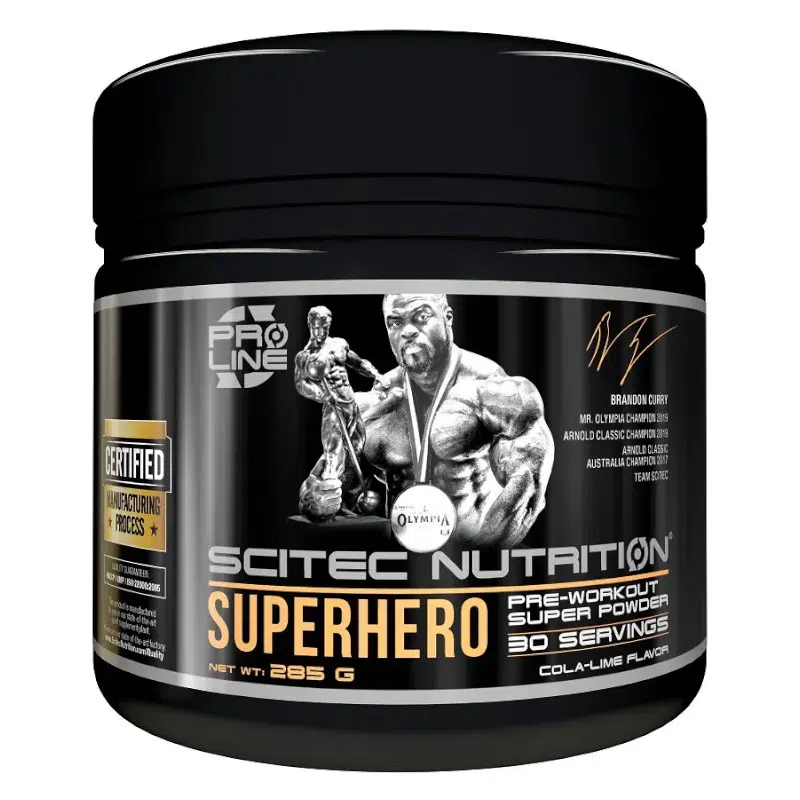Scitec Nutrition Pro Line Superhero Pre-Wo cola-lime por - 285g 1 Scitec Nutrition Pro Line Superhero Pre-Wo cola-lime por - 285g