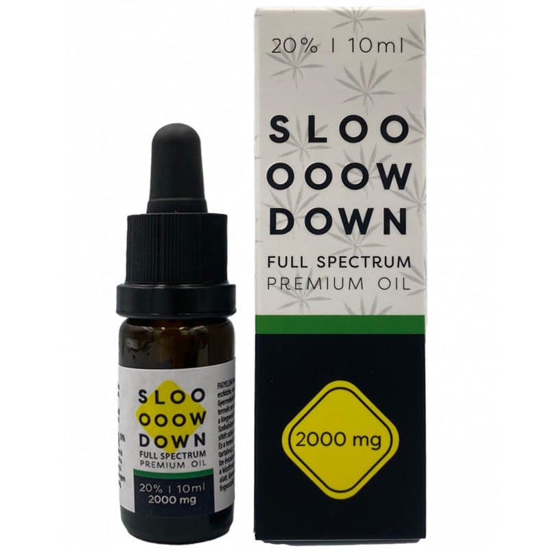 Slow Down 2000mg Prémium 20% CBD olaj - 10ml 1 Slow Down 2000mg Prémium 20% CBD olaj - 10ml