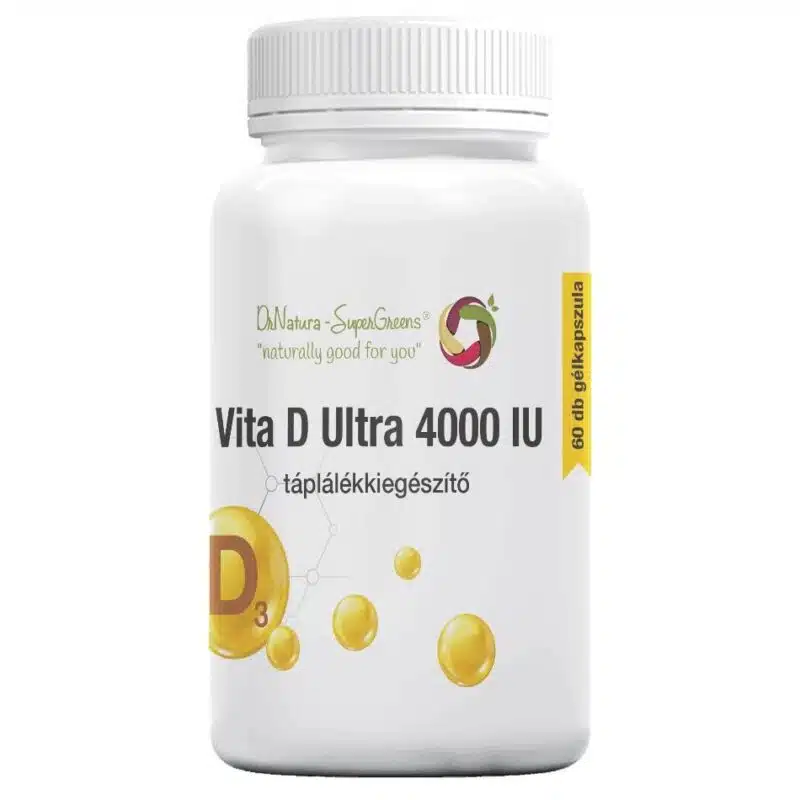 SuperGreens Vita D Ultra - D-vitamin 4000NE gélkapszula - 60db 1 SuperGreens Vita D Ultra - D-vitamin 4000NE gélkapszula - 60db