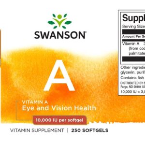 Swanson A-10000 vitamin gélkapszula - 250db 3 Swanson A-10000 vitamin gélkapszula - 250db - Image 2