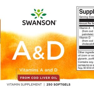 Swanson A-vitamin és D-vitamin halolajból kapszula - 250db - Image 2