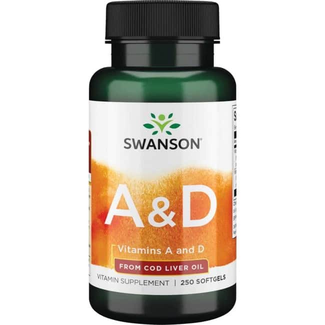 Swanson A-vitamin és D-vitamin halolajból kapszula - 250db 1 Swanson A-vitamin és D-vitamin halolajból kapszula - 250db