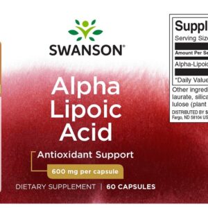 Swanson Alfa-liponsav 600mg kapszula - 60db 3 Swanson Alfa-liponsav 600mg kapszula - 60db - Image 2