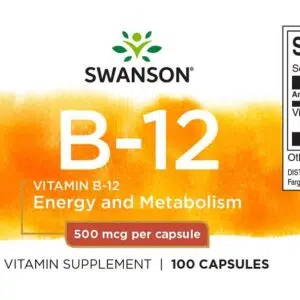 Swanson B12-vitamin kapszula - 100db 3 Swanson B12-vitamin kapszula - 100db - Image 2