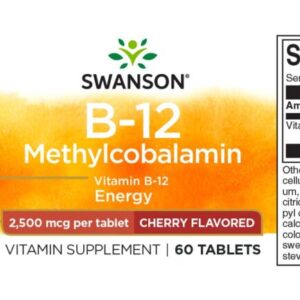 Swanson B12-vitamin rágótabletta - 60db 3 Swanson B12-vitamin rágótabletta - 60db - Image 2