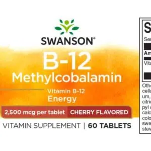 Swanson B12-vitamin rágótabletta - 60db 3 Swanson B12-vitamin rágótabletta - 60db - Image 2