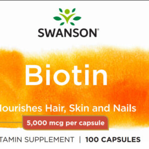 Swanson Biotin (B7-vitamin) kapszula - 100db 3 Swanson Biotin (B7-vitamin) kapszula - 100db - Image 2
