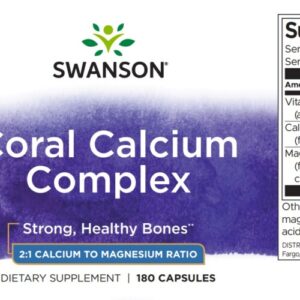 Swanson Coral Calcium Complex kapszula - 180db 3 Swanson Coral Calcium Complex kapszula - 180db - Image 2
