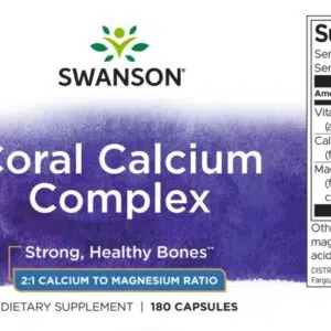 Swanson Coral Calcium Complex kapszula - 180db 3 Swanson Coral Calcium Complex kapszula - 180db - Image 2